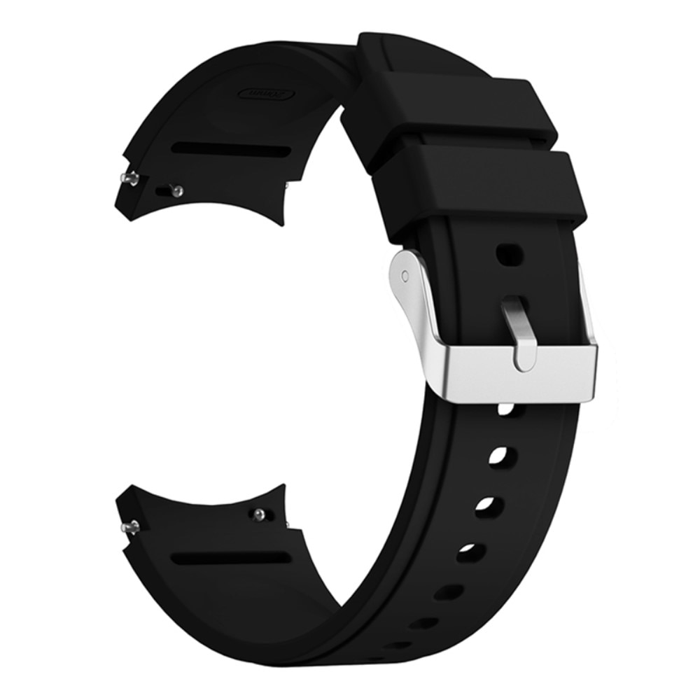Full Fit Samsung Galaxy Watch 6 44mm Armband aus Silikon, schwarz