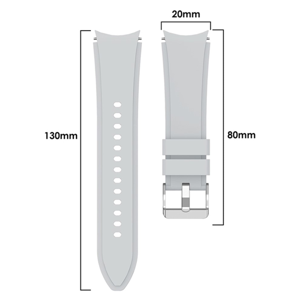 Full Fit Samsung Galaxy Watch 5 Pro 45mm Armband aus Silikon Grau