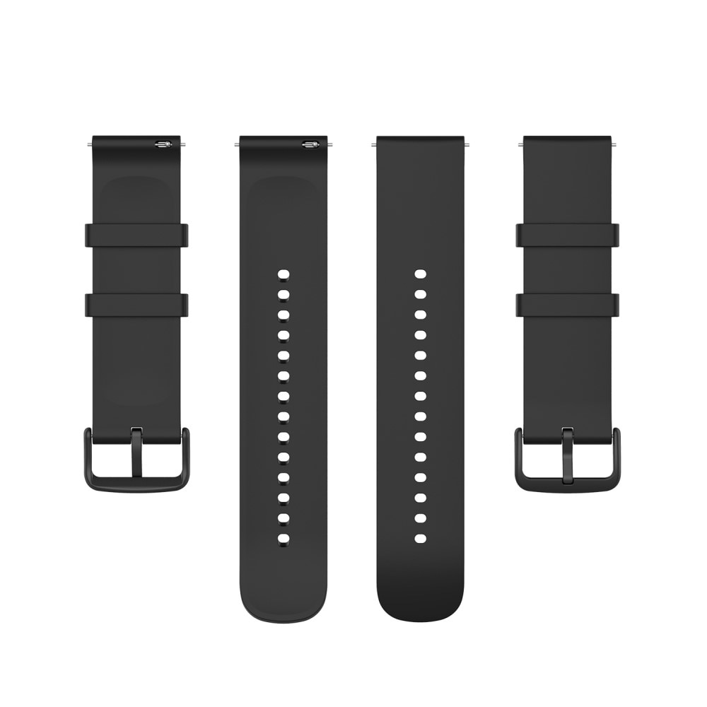 Universal 20mm Armband aus Silikon, schwarz