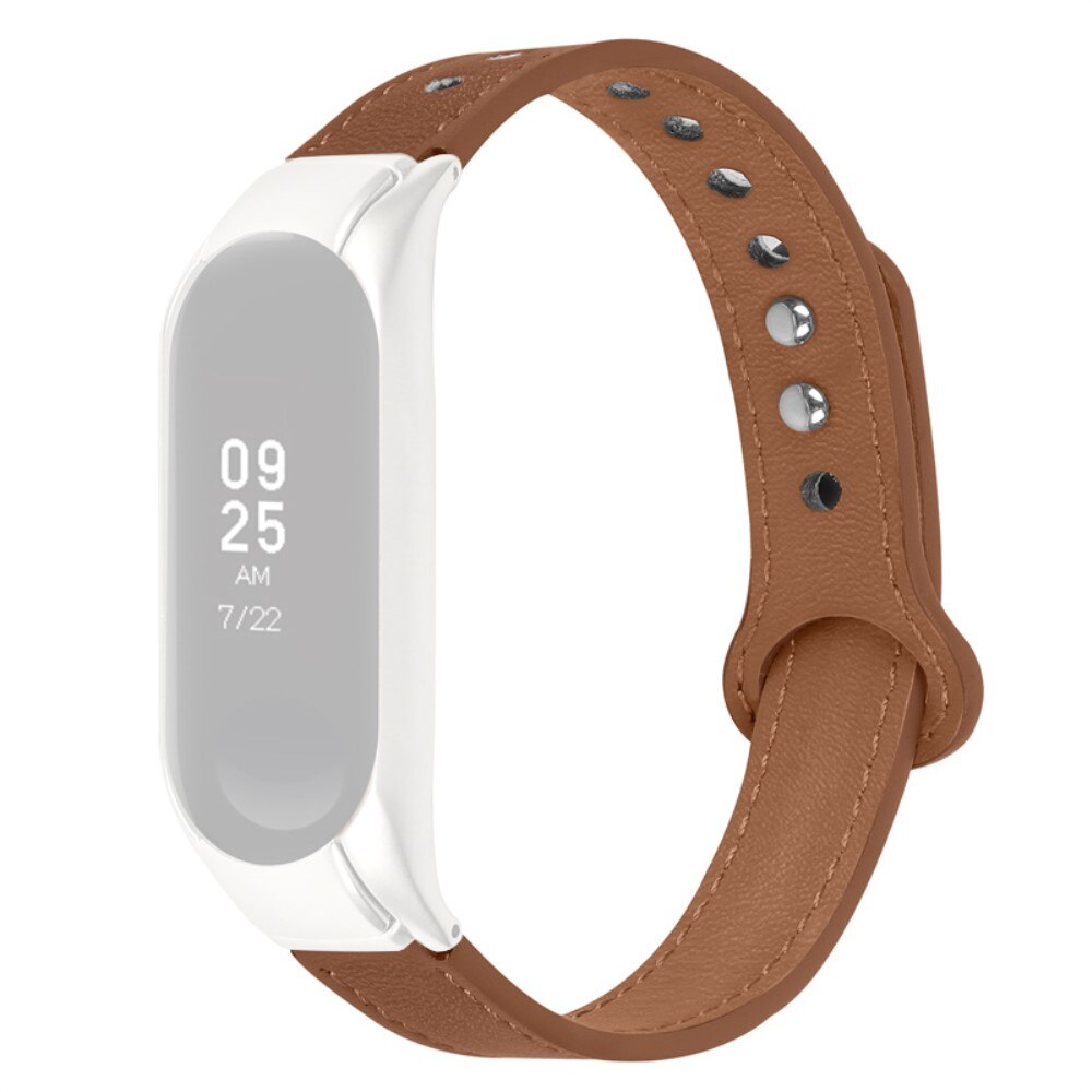 Xiaomi Mi Band 5/6 Klassisches Lederarmband braun