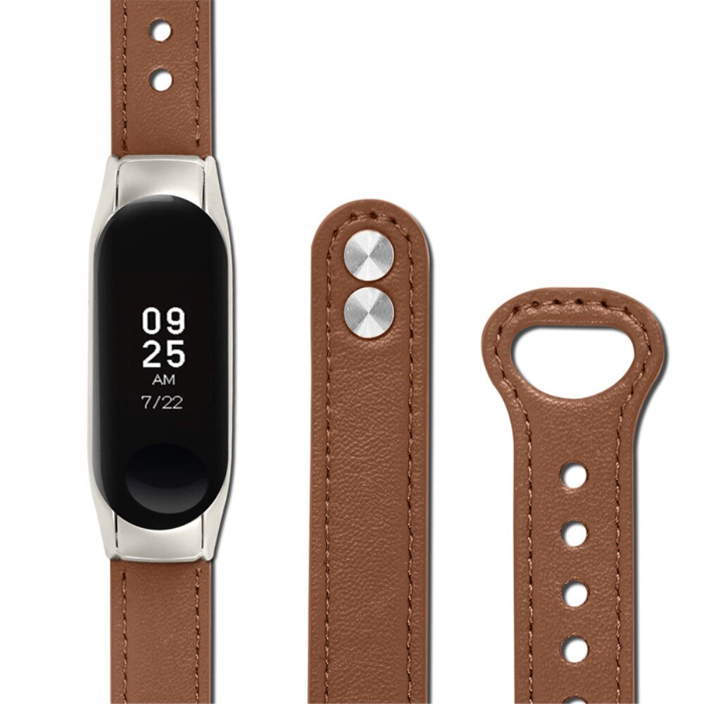 Xiaomi Mi Band 5/6 Klassisches Lederarmband braun