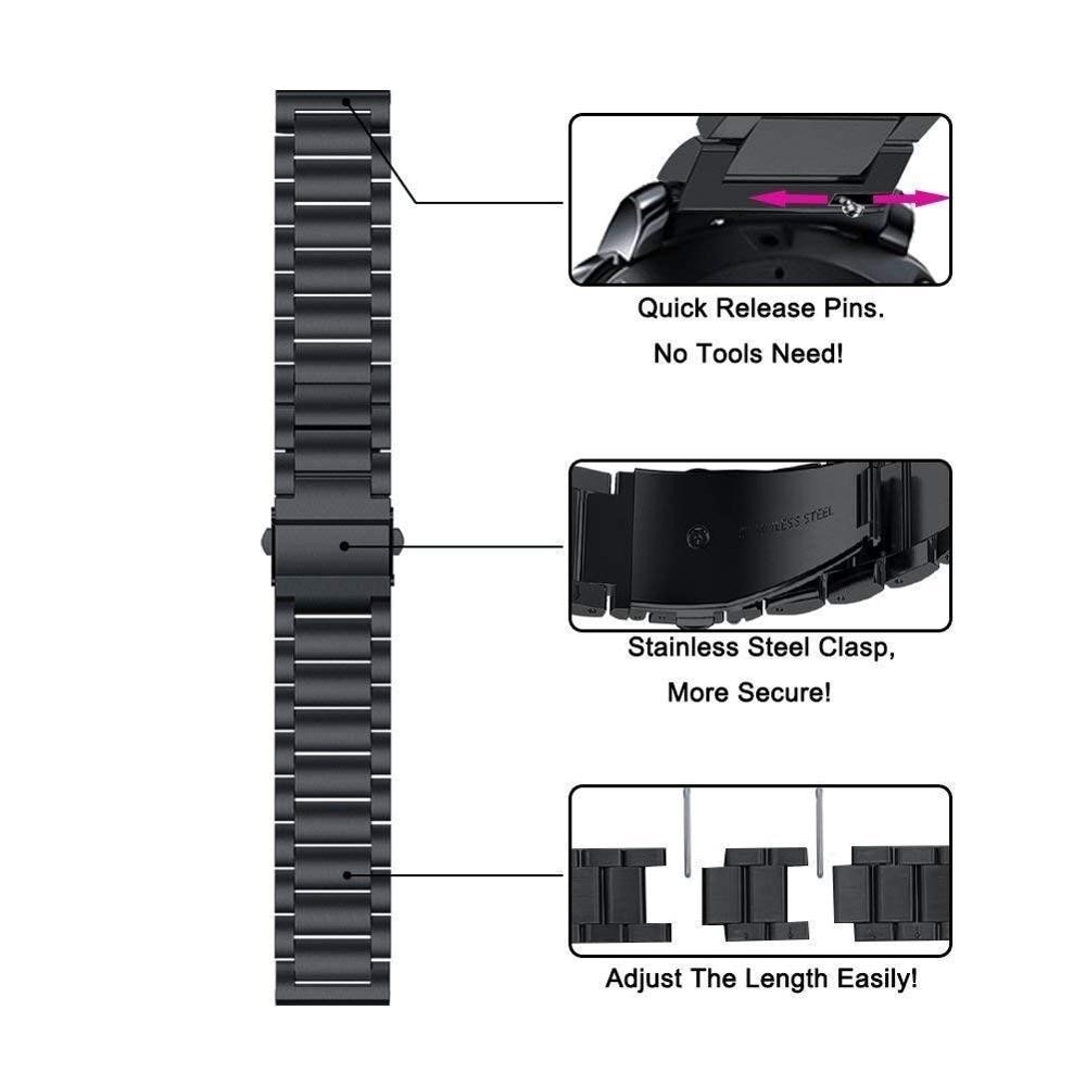 Universal 18mm Armband aus Titan schwarz