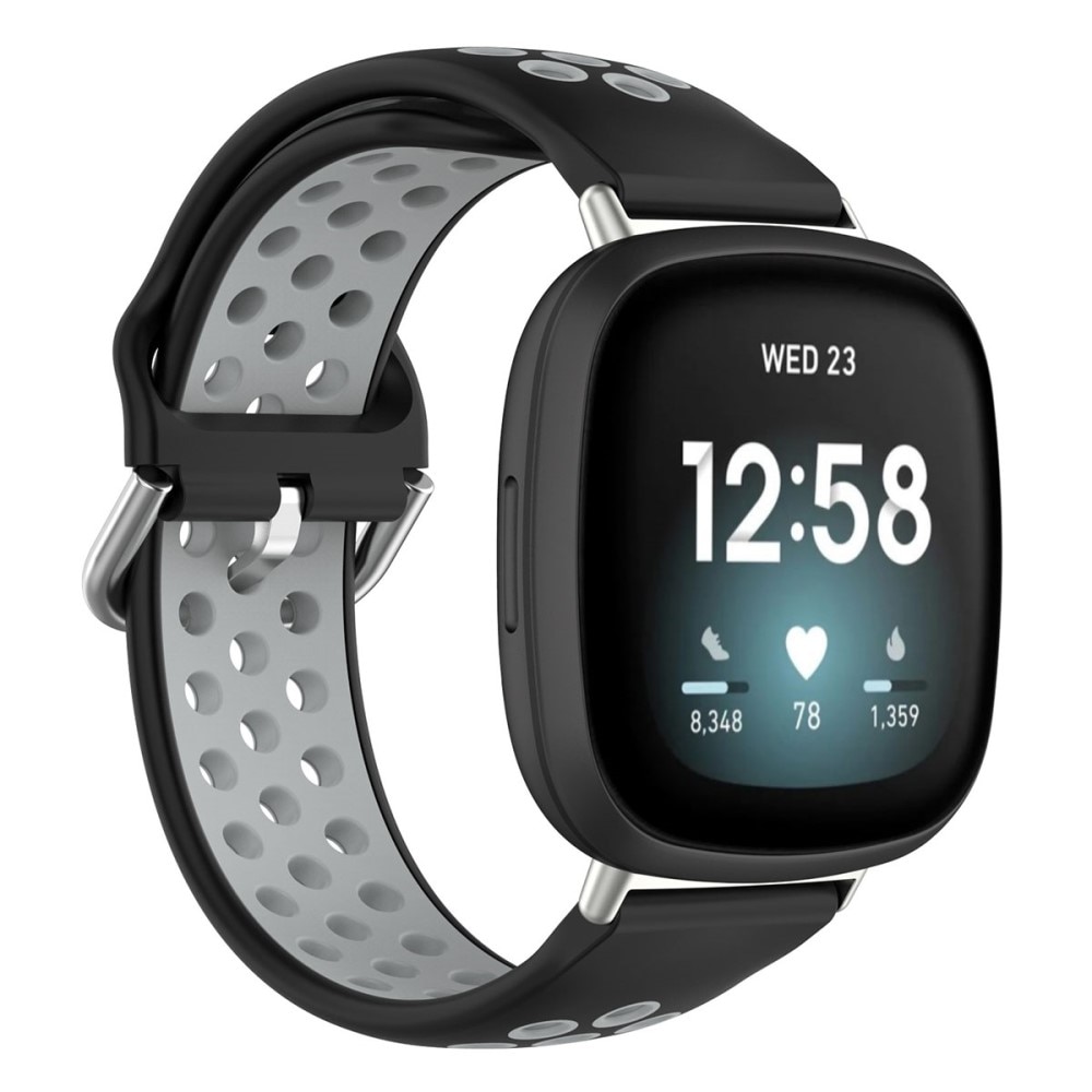 Fitbit Versa 4 Sport Armband aus Silikon Schwarz