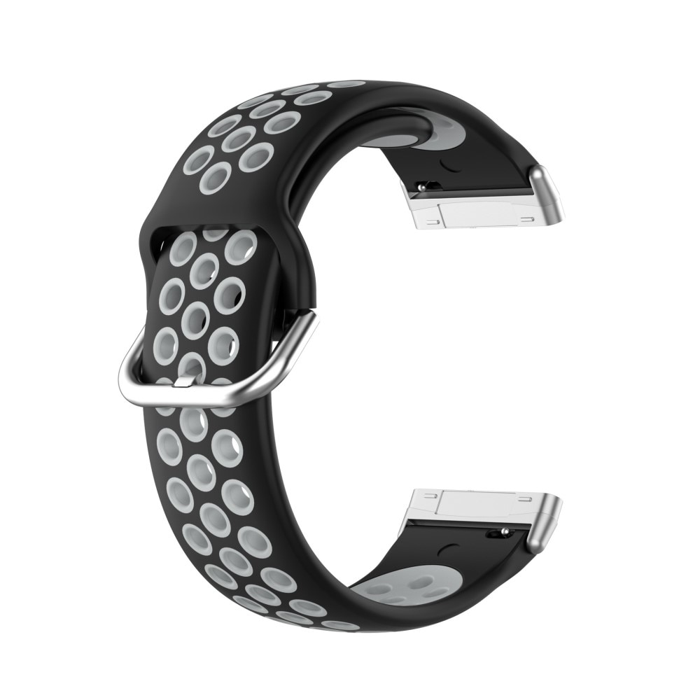 Fitbit Sense 2 Sport Armband aus Silikon, schwarz