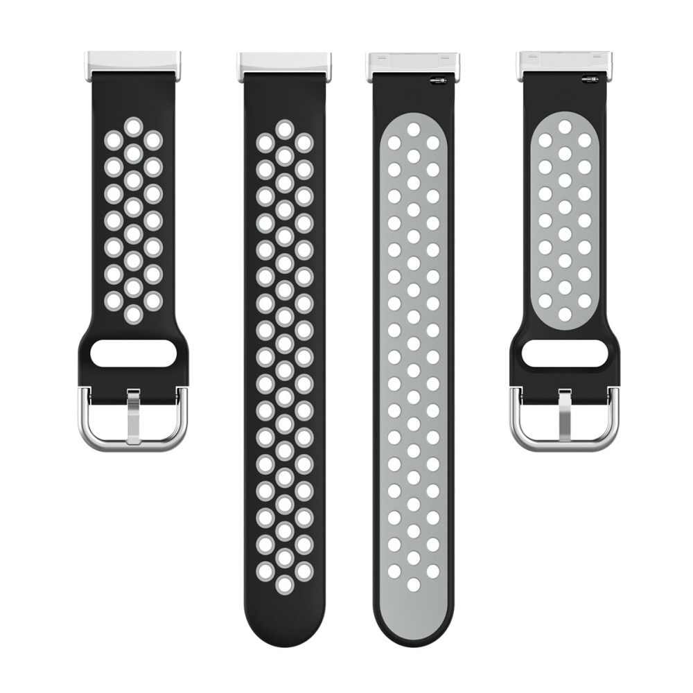 Fitbit Sense 2 Sport Armband aus Silikon, schwarz
