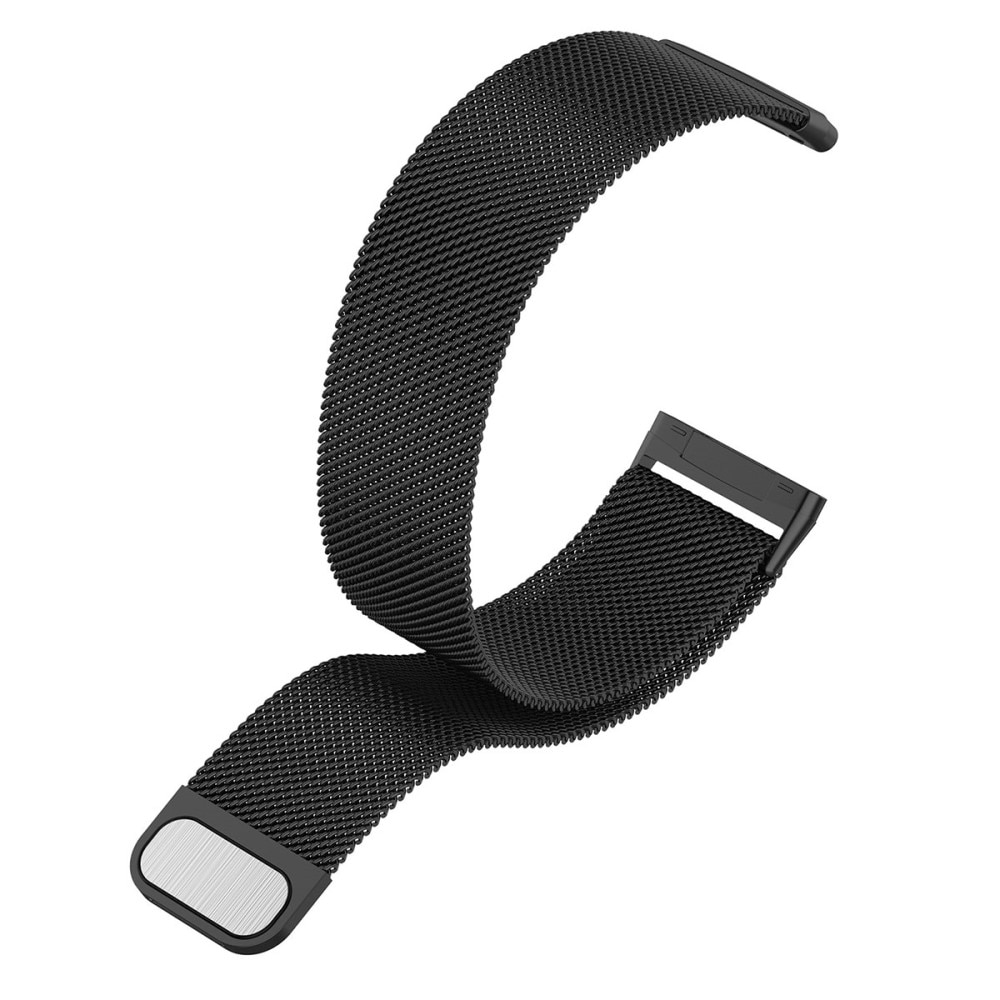 Fitbit Versa 3/Sense Milanaise-Armband, schwarz