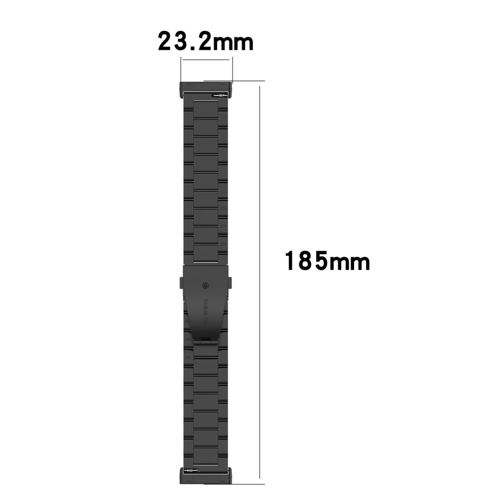 Fitbit Sense 2 Armband aus Stahl Schwarz