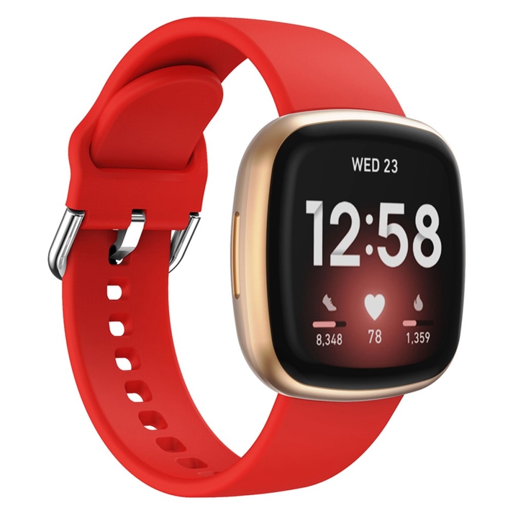 Fitbit Versa 4 Armband aus Silikon, rot