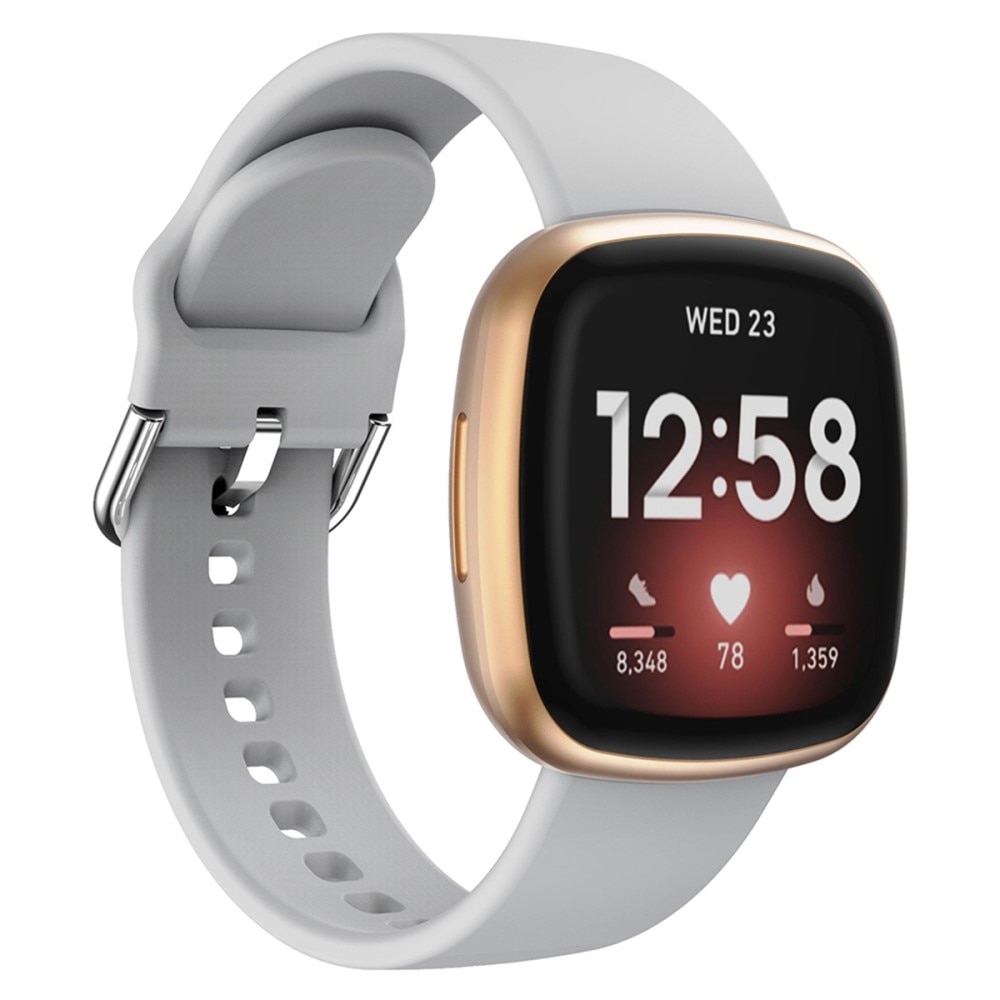 Fitbit Versa 4 Armband aus Silikon, grau