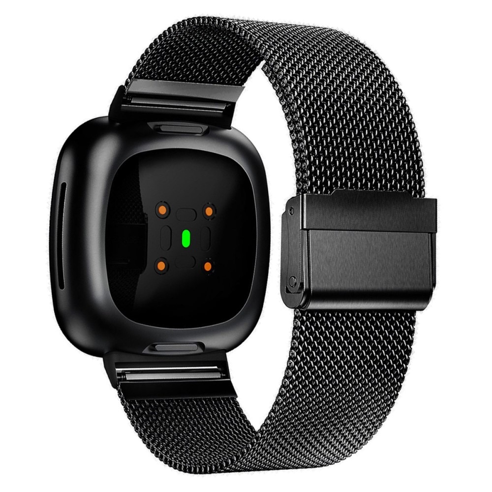 Fitbit Versa 3/Sense Mesh-Armband Black