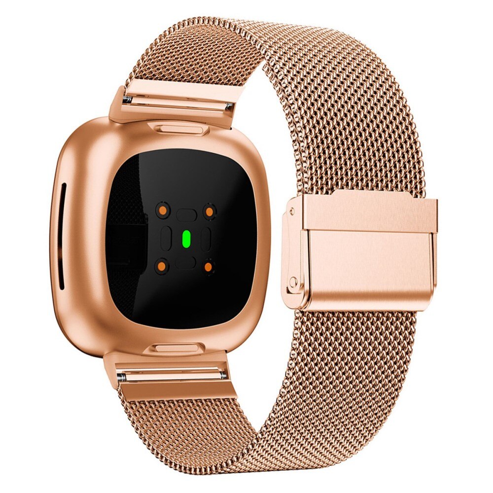 Fitbit Versa 3/Sense Mesh-Armband Roségold