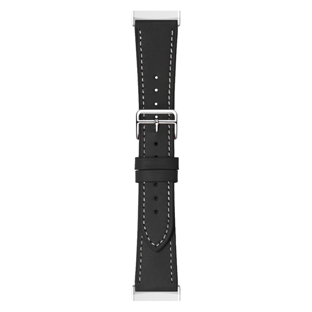 Fitbit Versa 4 Lederarmband Schwarz