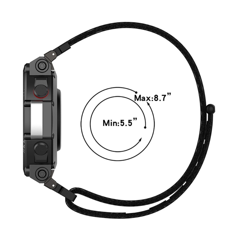 Amazfit T-Rex 2 Nylon-Armband Schwarz