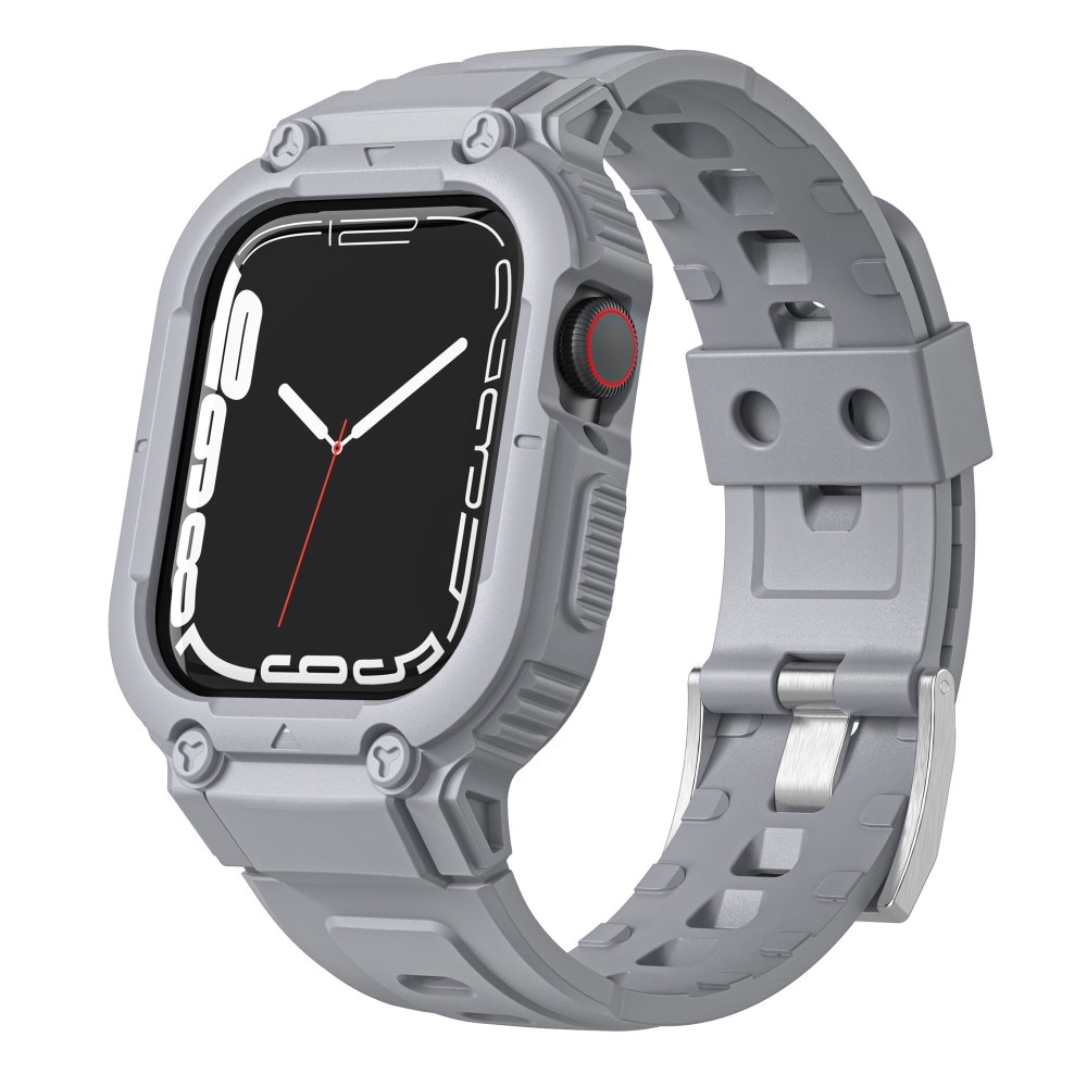 Apple Watch 41mm Series 7 Adventure Hülle + Armband grau