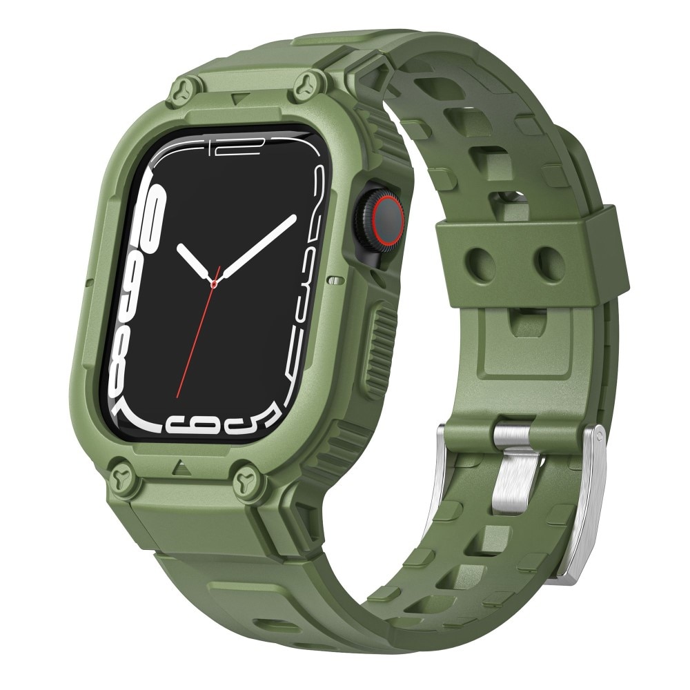 Apple Watch 41mm Series 9 Adventure Hülle + Armband grün
