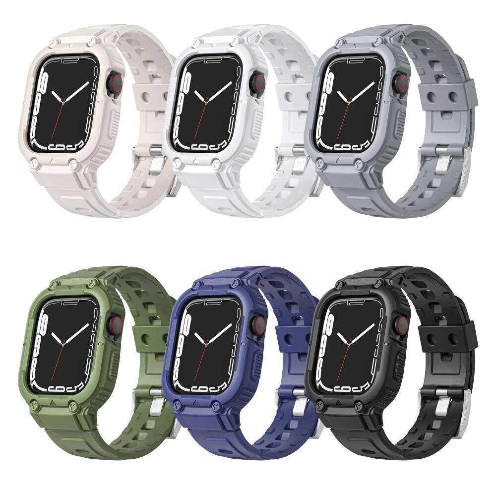 Apple Watch 45mm Series 9 Adventure Hülle + Armband grau