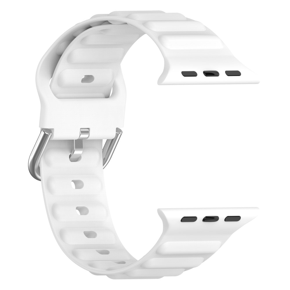 Apple Watch 44mm Resistant Armband aus Silikon weiß