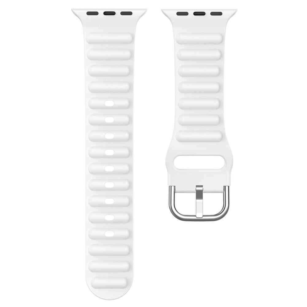 Apple Watch 44mm Resistant Armband aus Silikon weiß