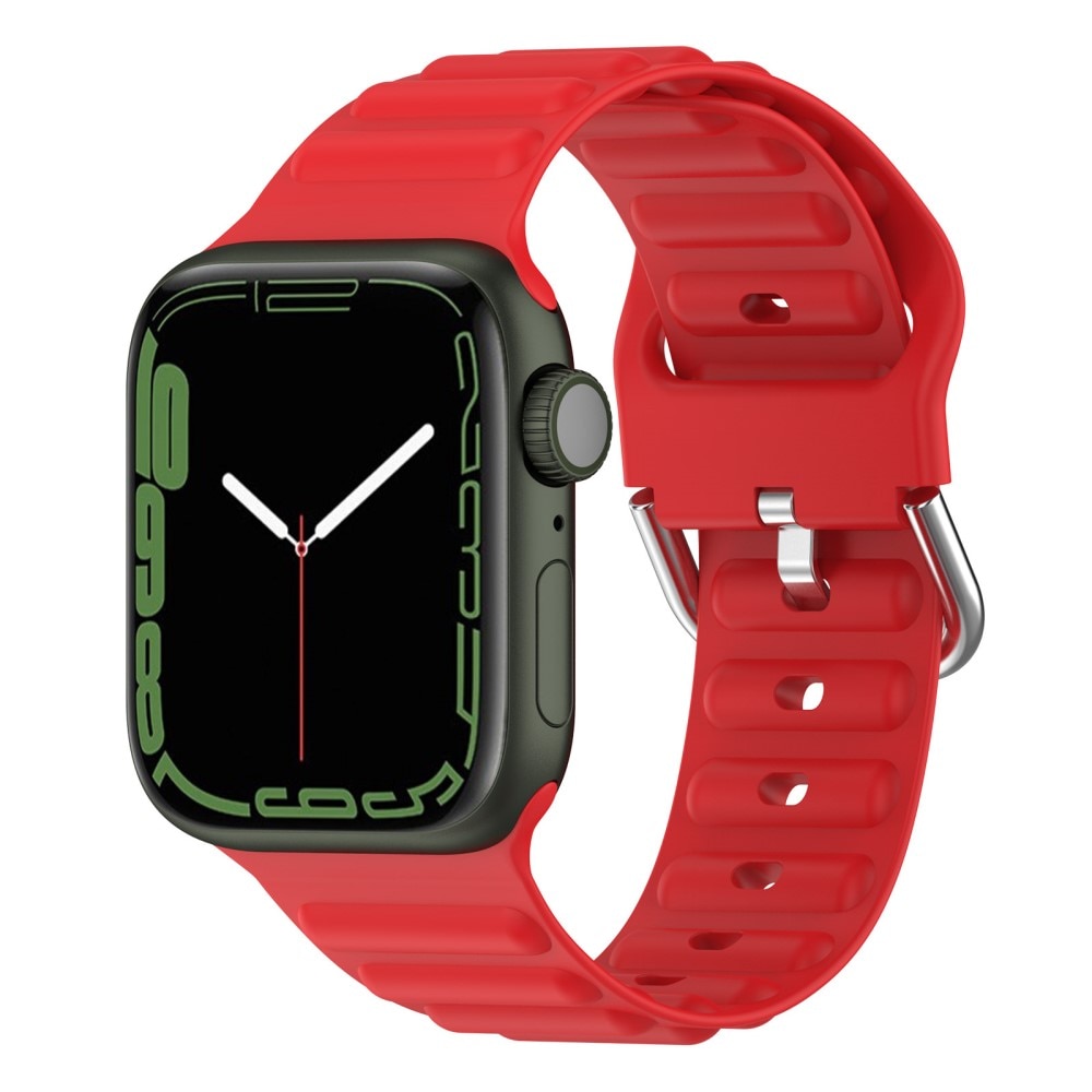Apple Watch 42/44/45mm Resistant Armband aus Silikon Rot