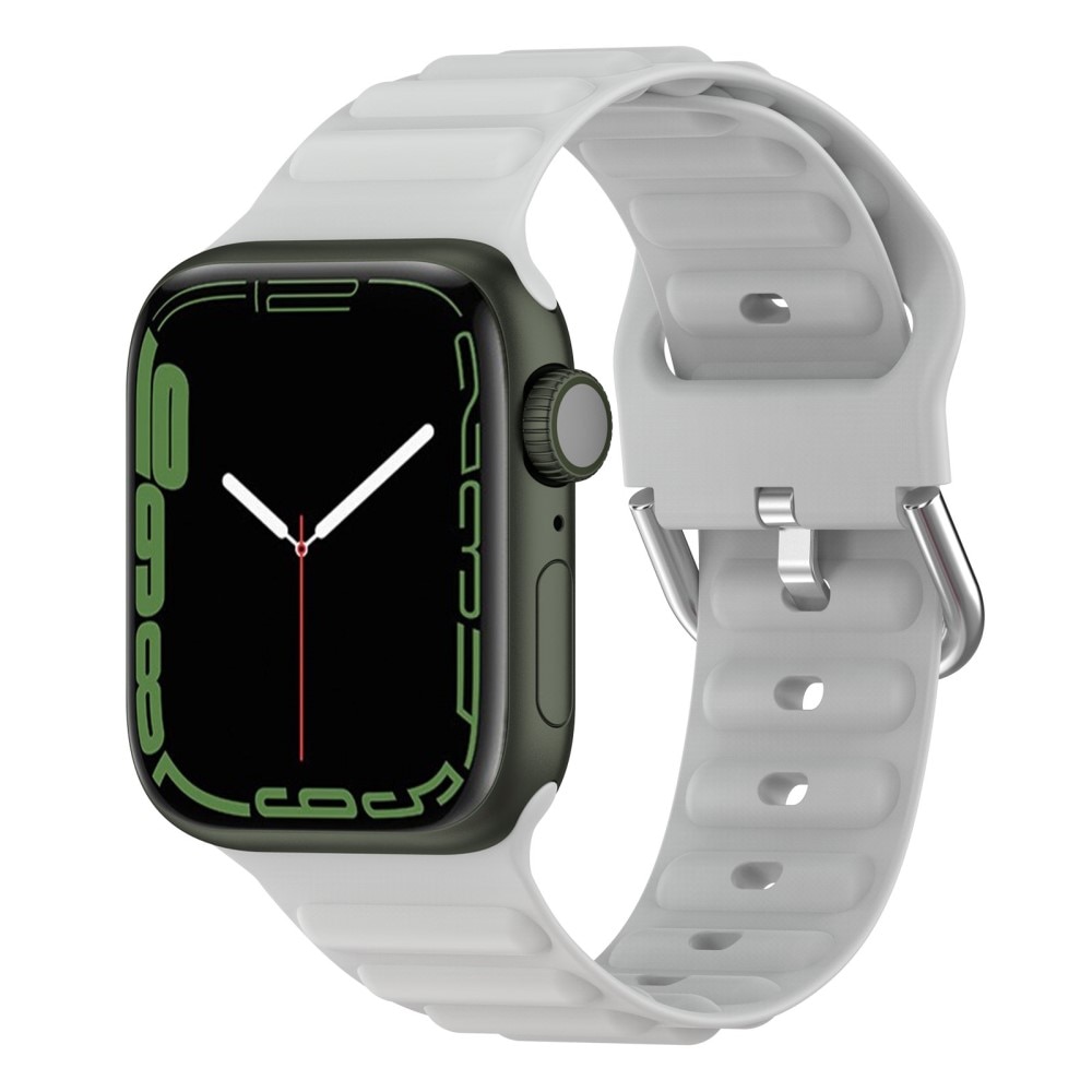 Apple Watch 45mm Series 7 Resistant Armband aus Silikon grau