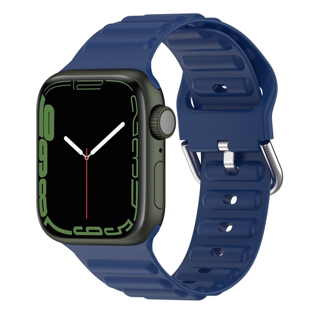Apple Watch 45mm Series 7 Resistant Armband aus Silikon blau