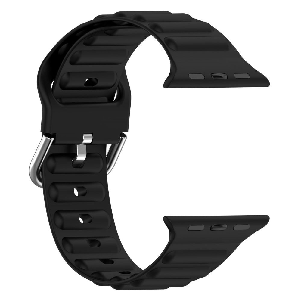 Apple Watch 41mm Series 8 Resistant Armband aus Silikon schwarz