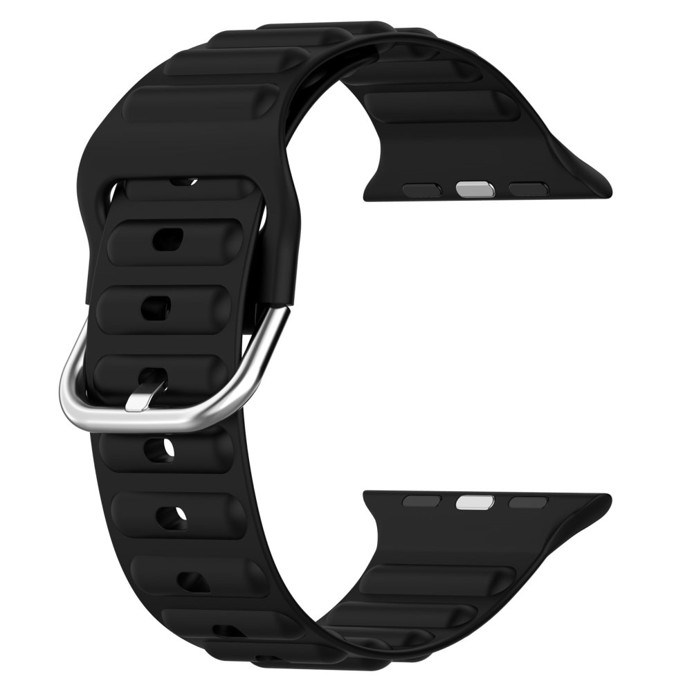 Apple Watch 41mm Series 8 Resistant Armband aus Silikon schwarz