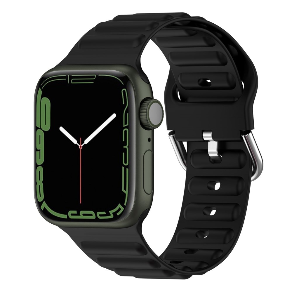 Apple Watch 41mm Series 8 Resistant Armband aus Silikon schwarz