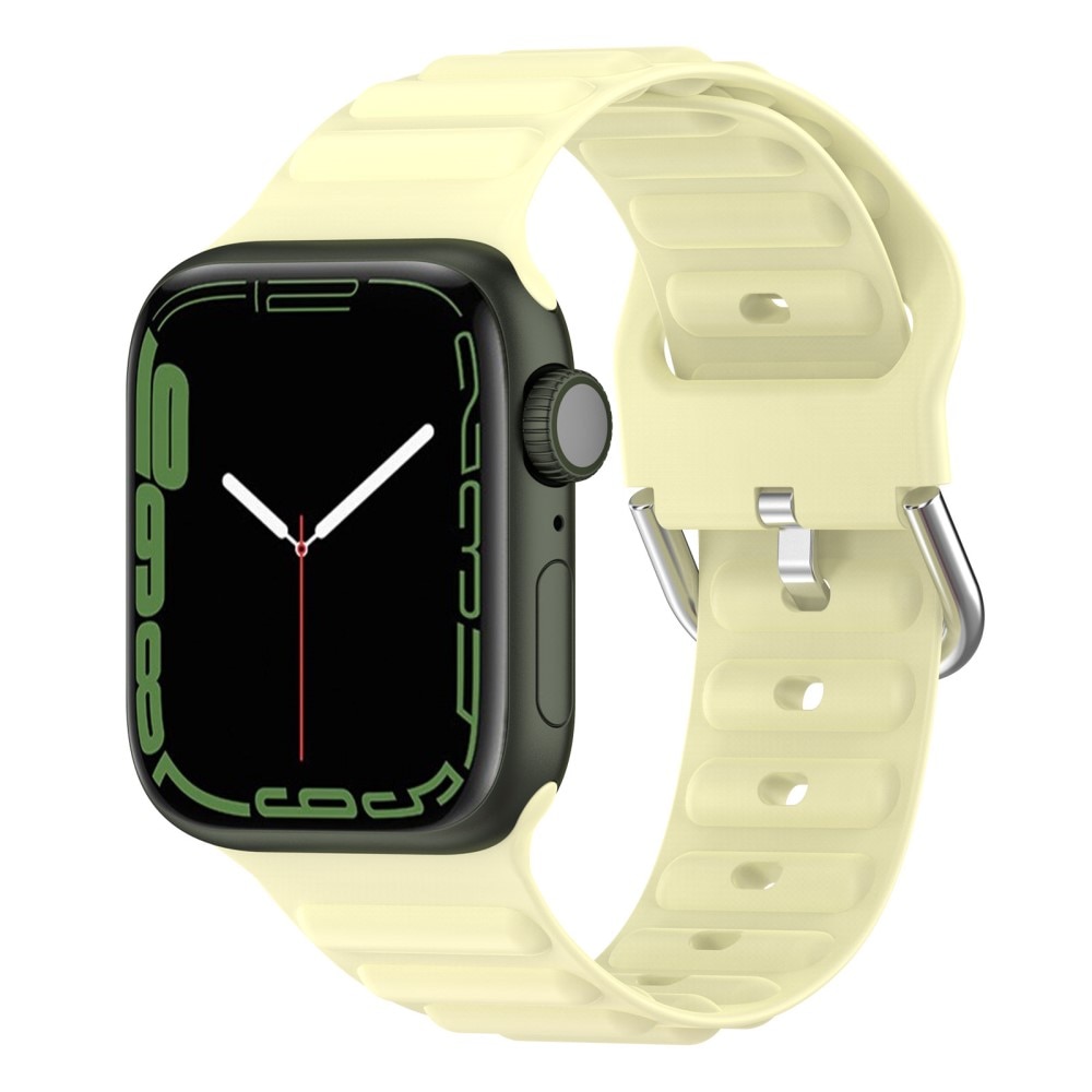 Apple Watch 41mm Series 9 Resistant Armband aus Silikon gelb