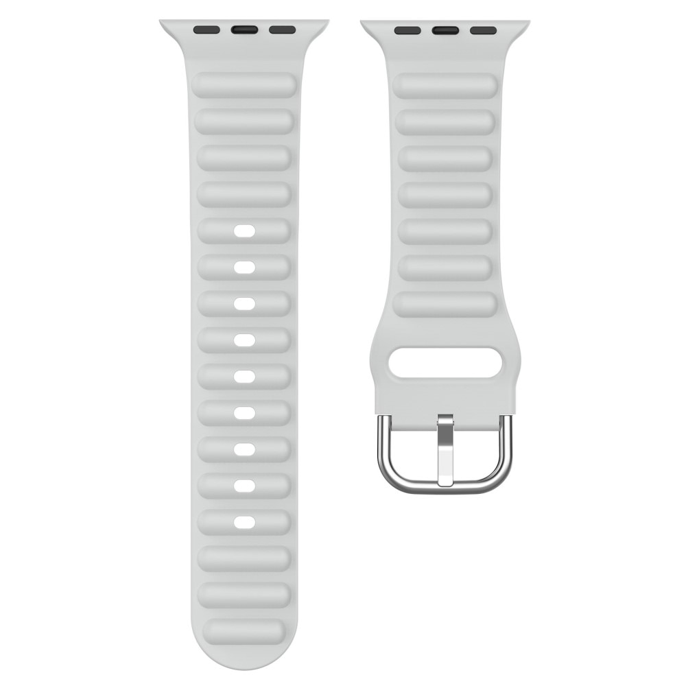 Apple Watch 41mm Series 9 Resistant Armband aus Silikon grau