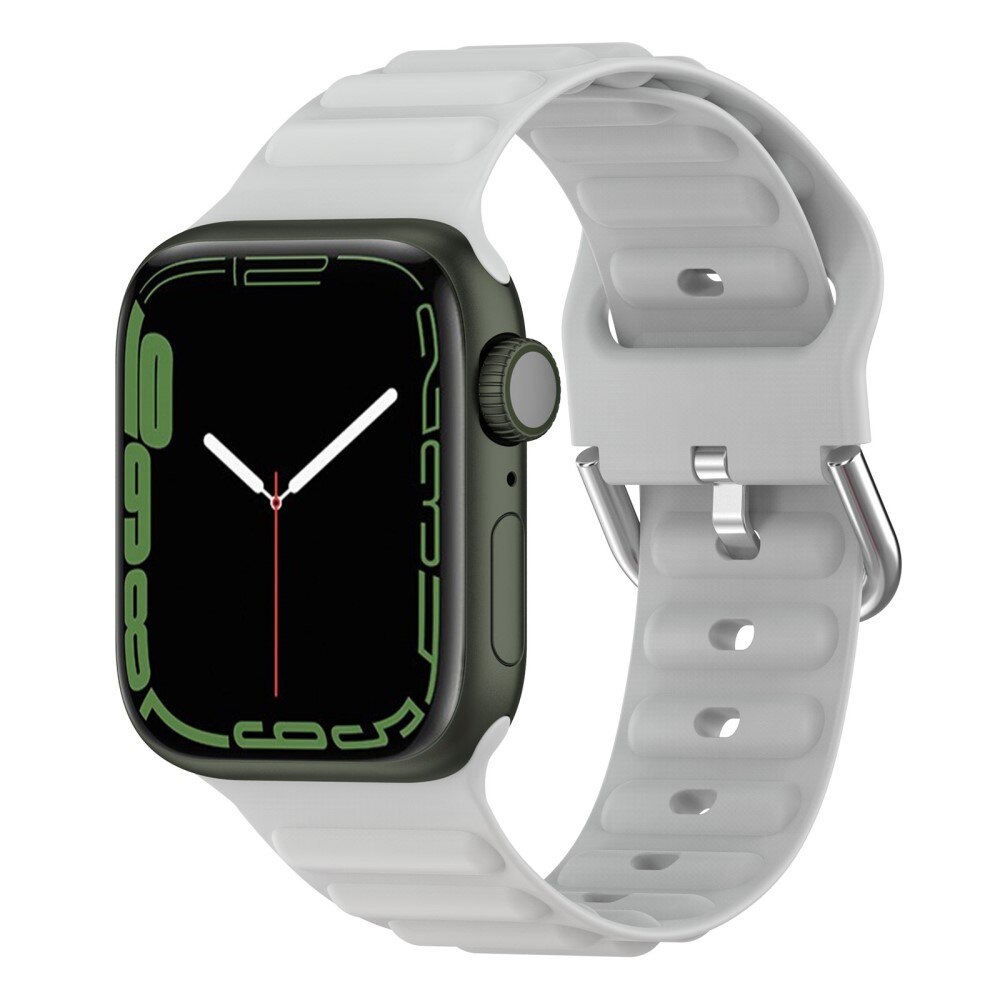 Apple Watch 41mm Series 9 Resistant Armband aus Silikon grau