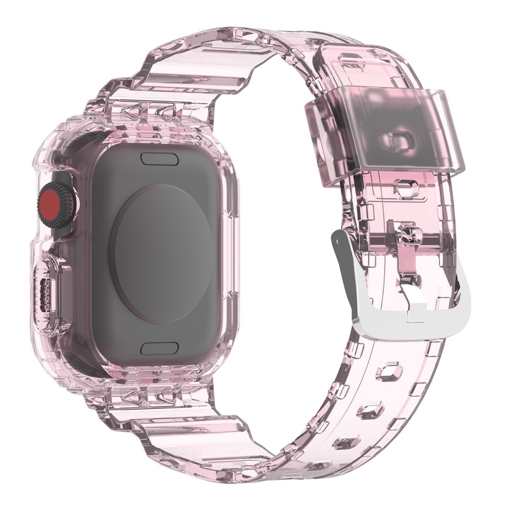 Apple Watch SE 44mm Crystal Hülle + Armband rosa
