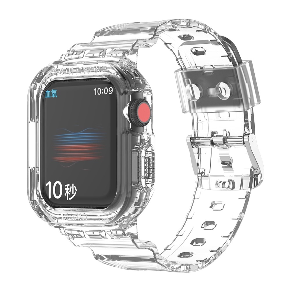 Apple Watch 42/44/45 mm Crystal Hülle+Armband Transparent