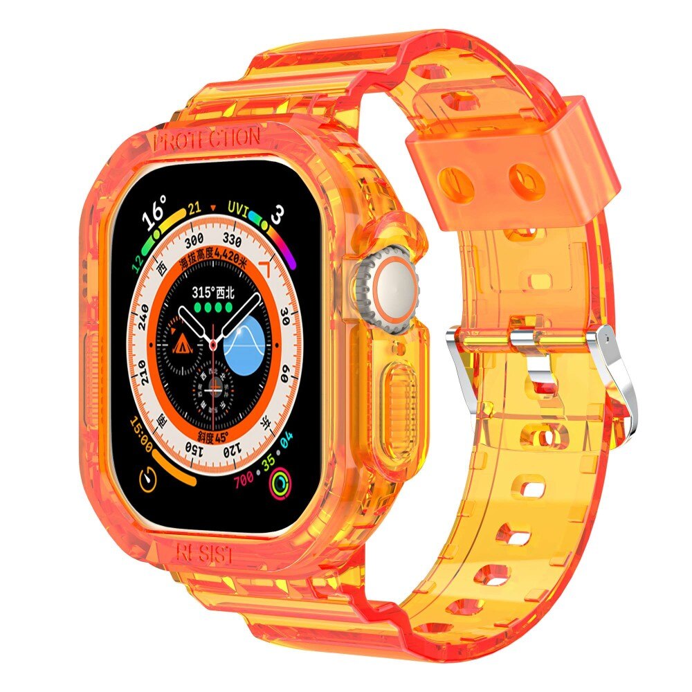 Apple Watch Ultra 49mm Crystal Hülle+Armband Orange