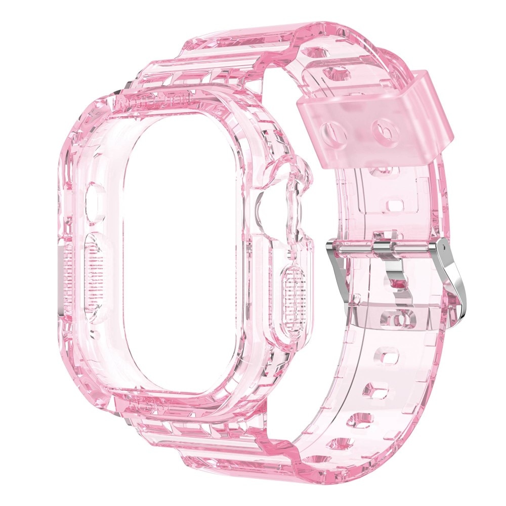 Apple Watch Ultra 49mm Crystal Hülle+Armband Rosa