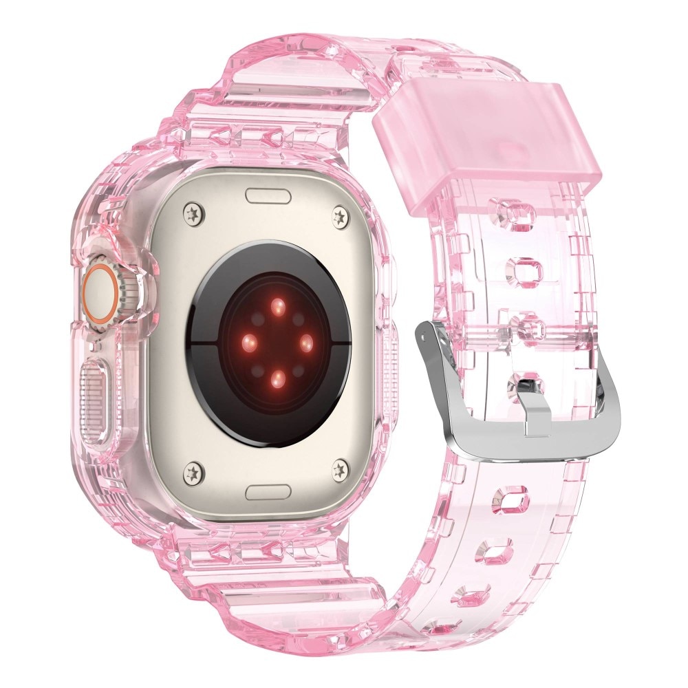 Apple Watch Ultra 49mm Crystal Hülle+Armband Rosa