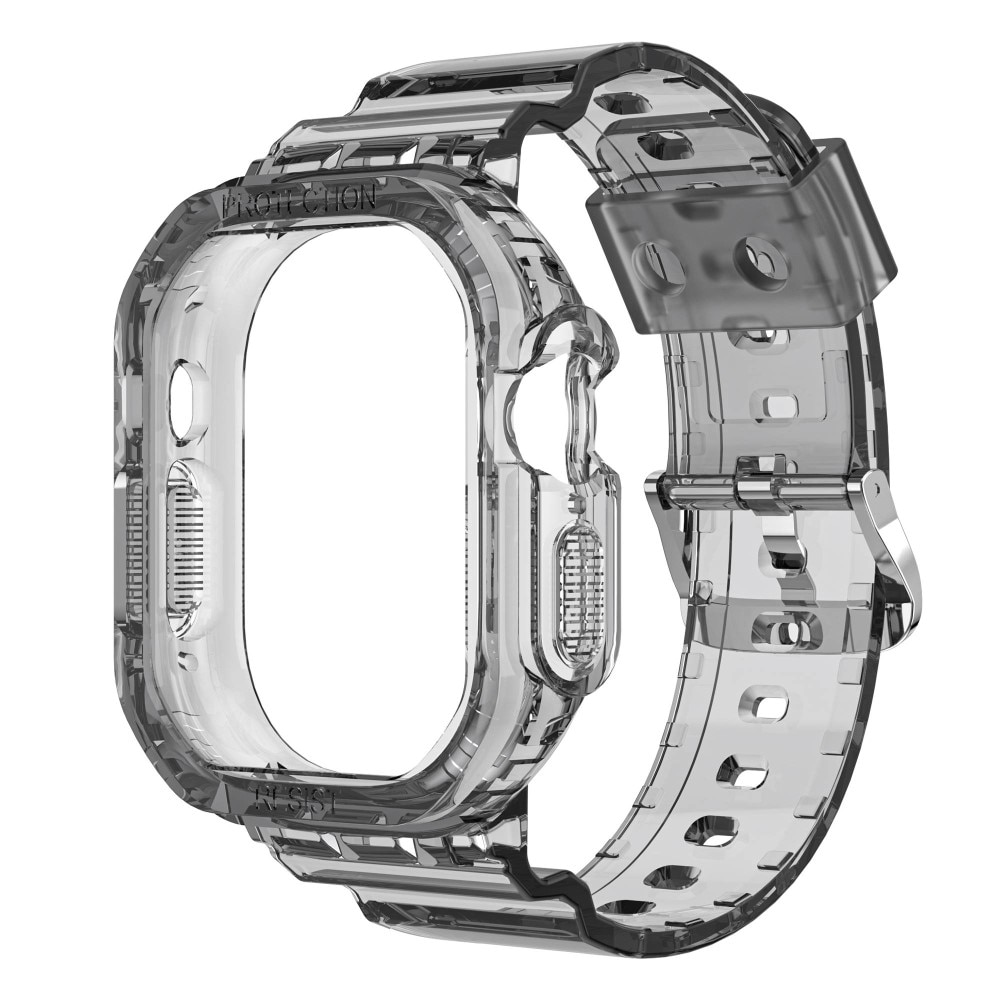 Apple Watch Ultra 49mm Crystal Hülle+Armband Grau