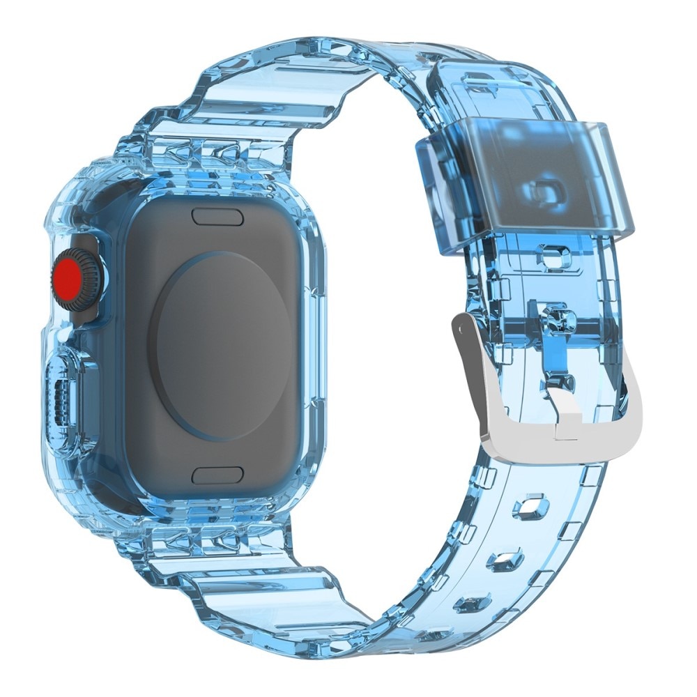 Apple Watch 41mm Series 8 Crystal Hülle+Armband Blau