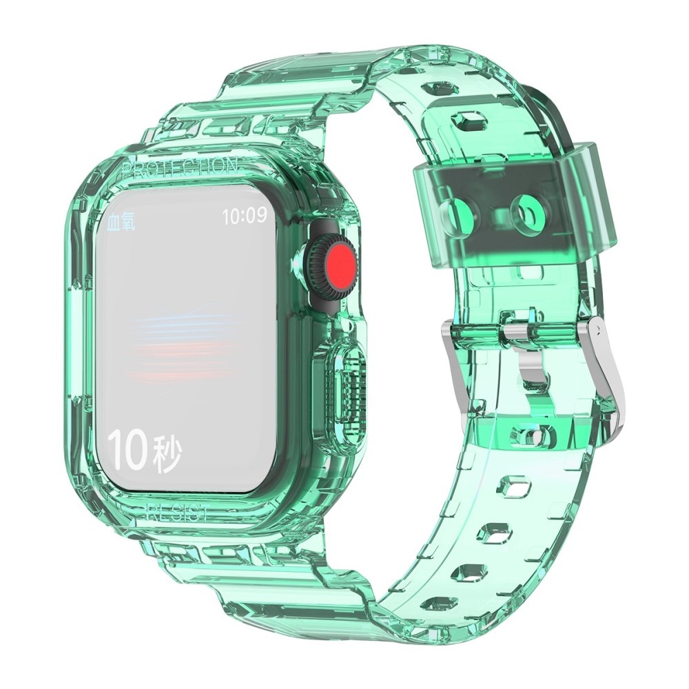 Apple Watch 41mm Series 8 Crystal Hülle+Armband Grün