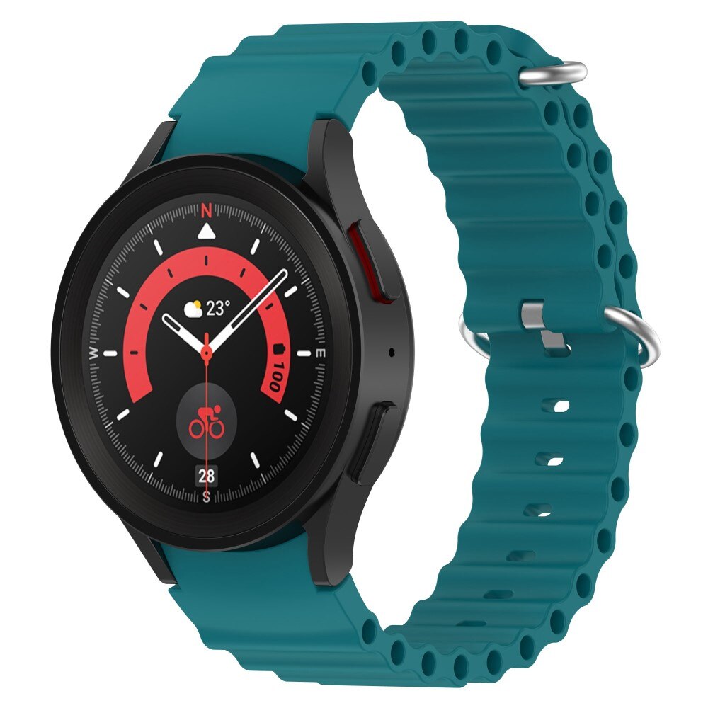 Samsung Galaxy Watch 5 Pro Full Fit Resistant Armband aus Silikon grün