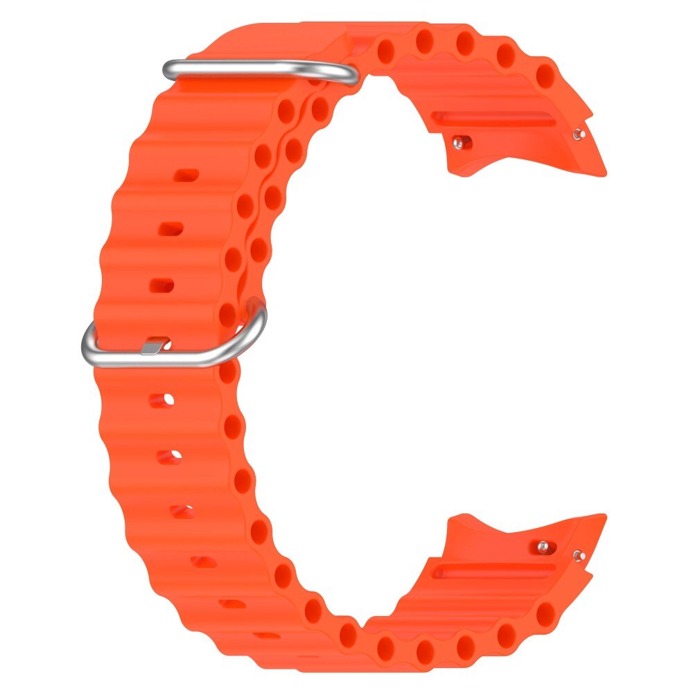 Samsung Galaxy Watch 5 44mm Full Fit Resistant Armband aus Silikon, orange