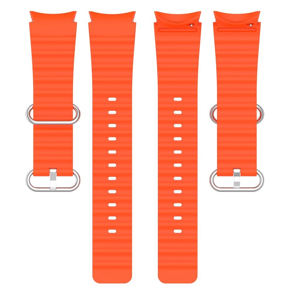 Samsung Galaxy Watch 5 Pro 45mm Full Fit Resistant Armband aus Silikon orange