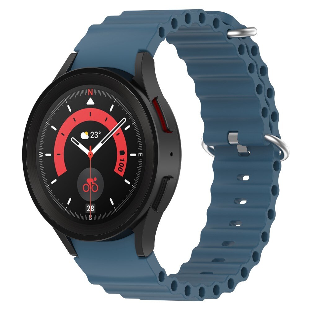 Samsung Galaxy Watch 5 40mm Full Fit Resistant Armband aus Silikon blau