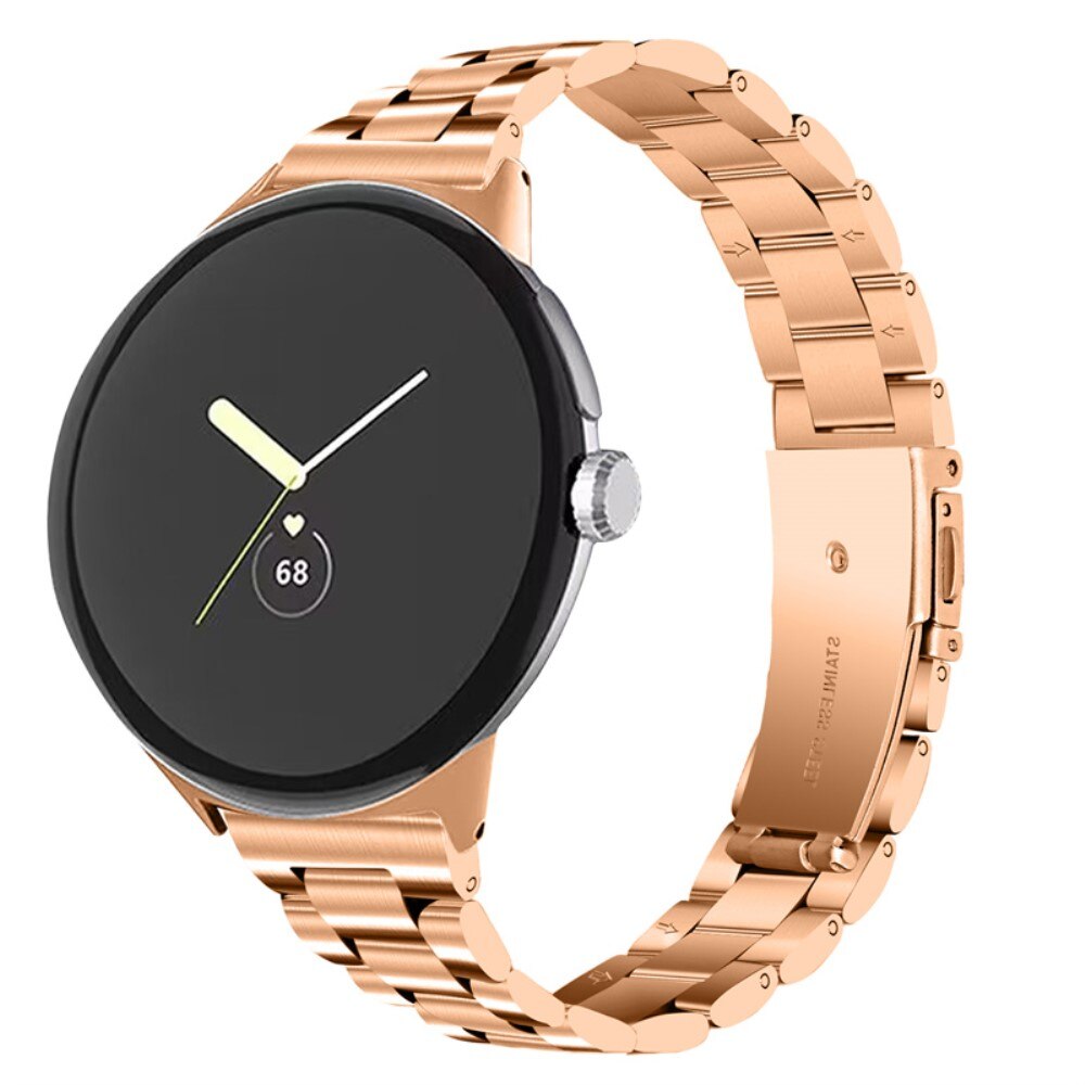 Google Pixel Watch 3 41mm Slim Armband aus Stahl roségold