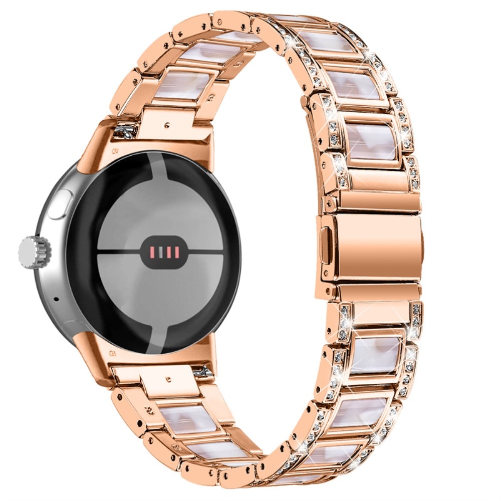 Diamond Bracelet Google Pixel Watch Rosegold Pearl