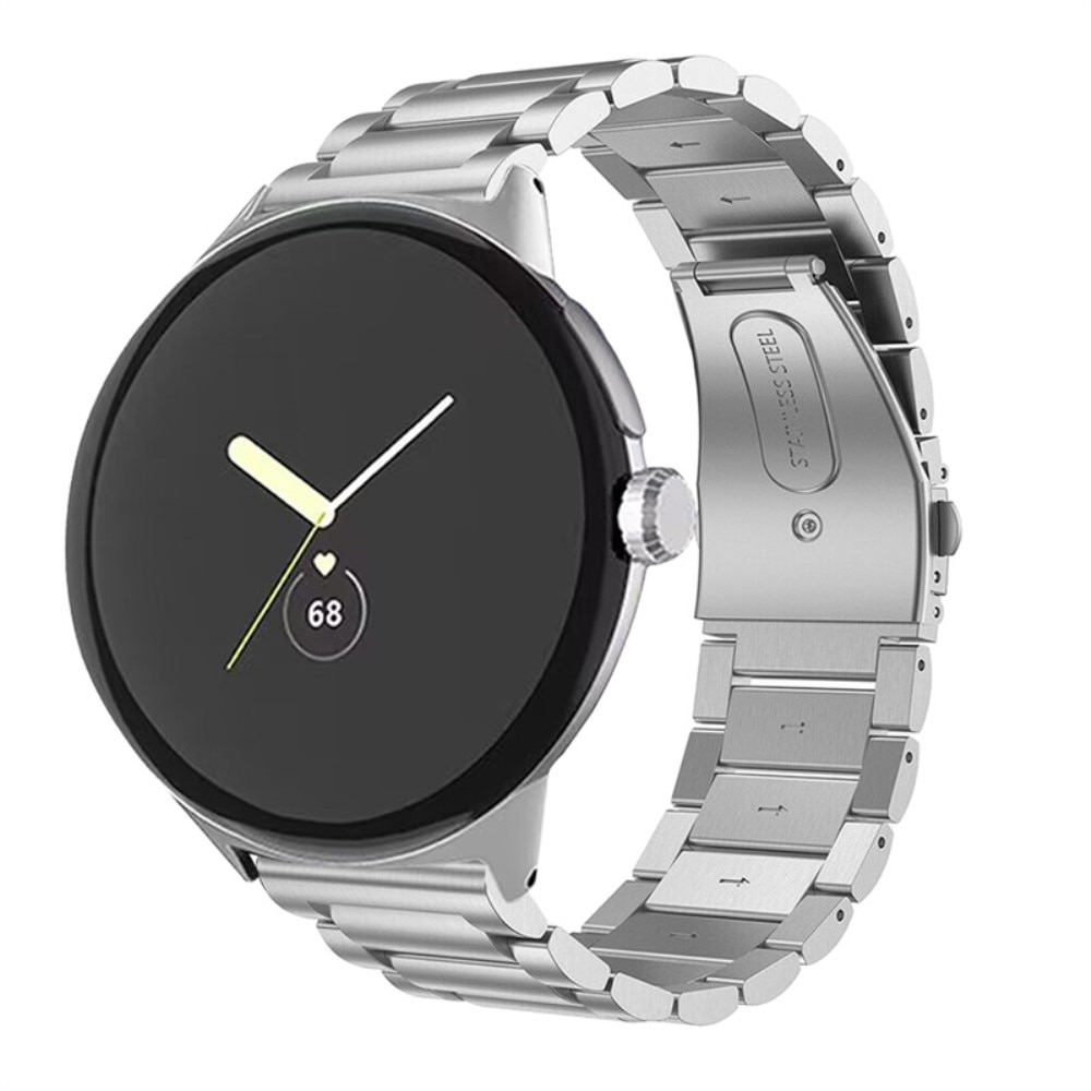 Google Pixel Watch 2 Armband aus Stahl silber