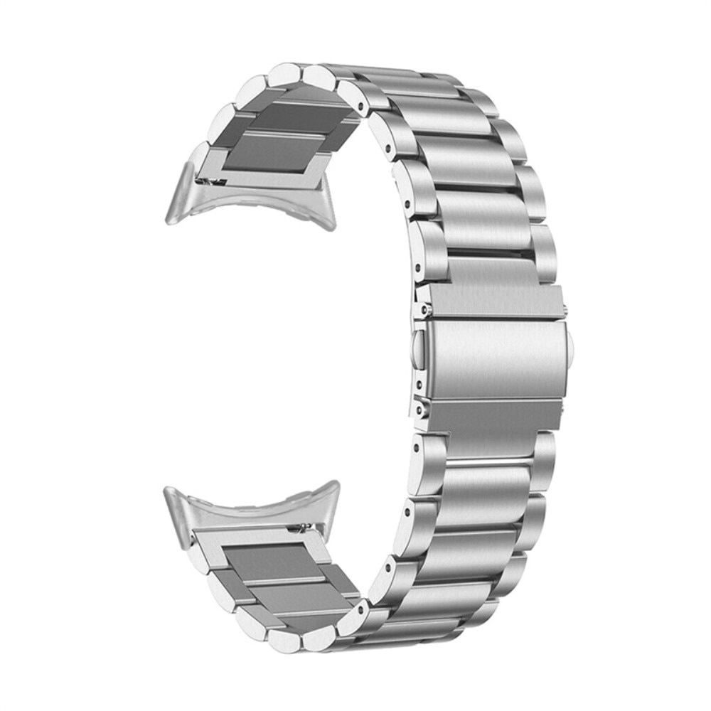 Google Pixel Watch Armband aus Stahl Silber
