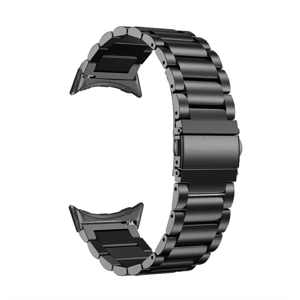 Google Pixel Watch Armband aus Stahl Schwarz