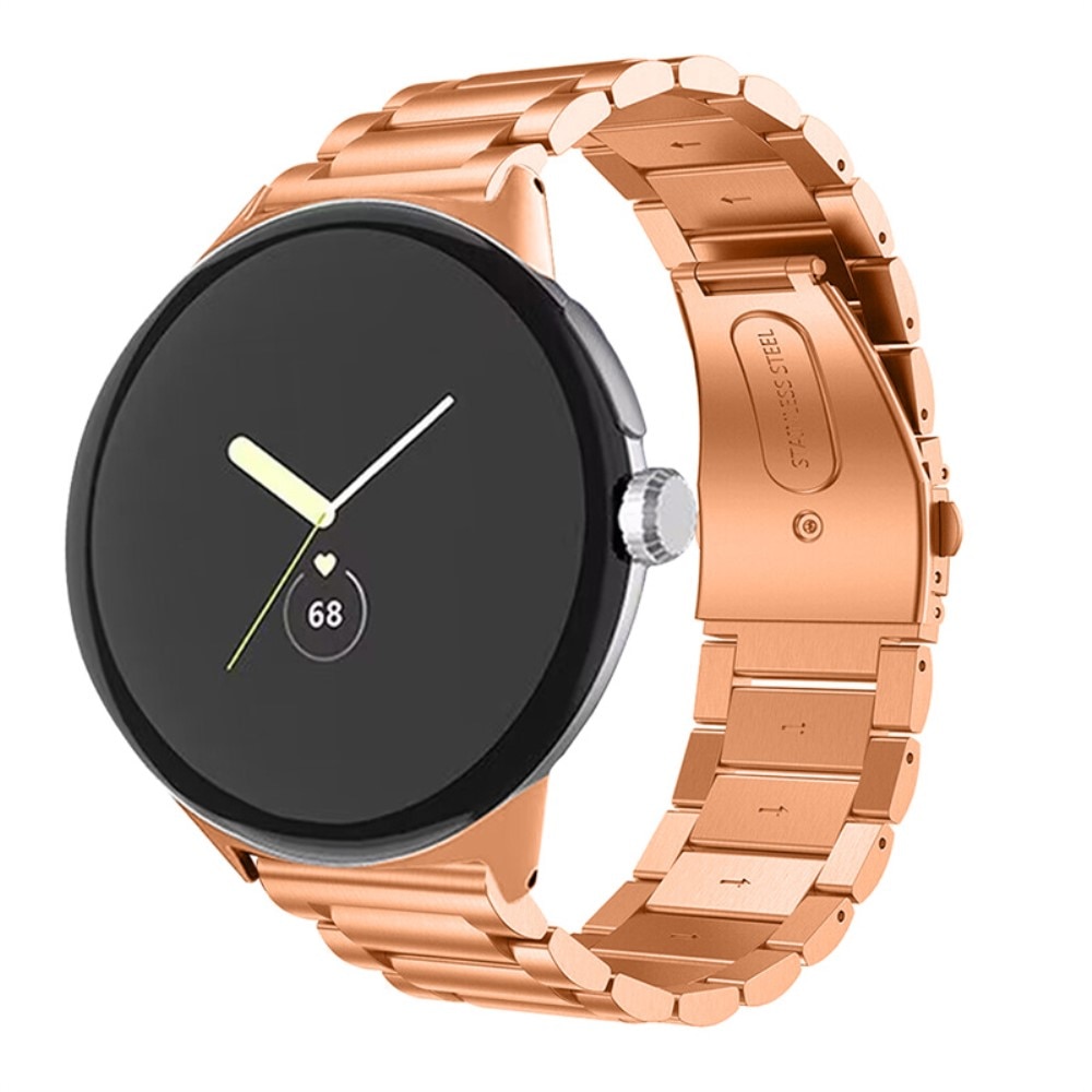 Google Pixel Watch 2 Armband aus Stahl roségold
