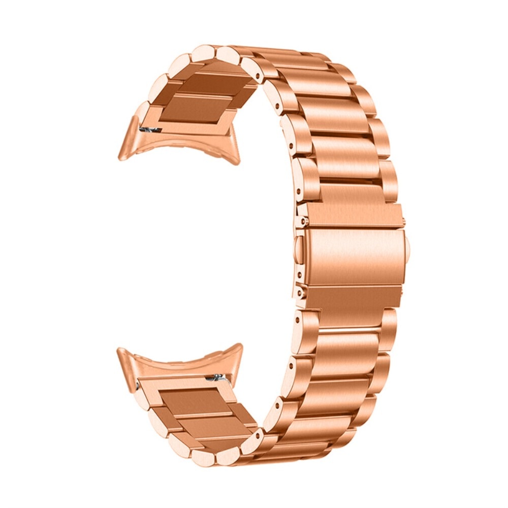 Google Pixel Watch Armband aus Stahl Roségold